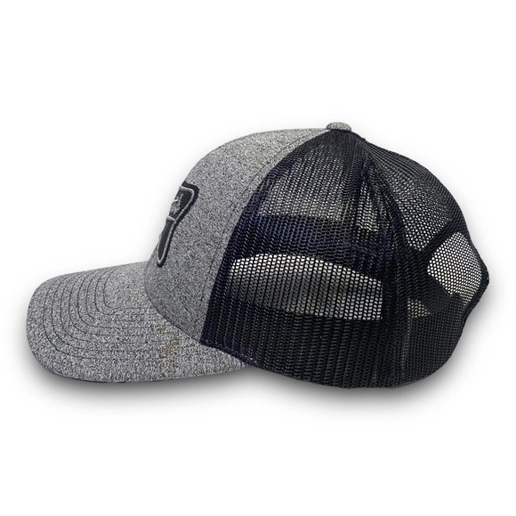 Mutts Embroidered Patch Gray Richardson Mesh Back Snapback Trucker Hat Cap EUC - Picture 4 of 10